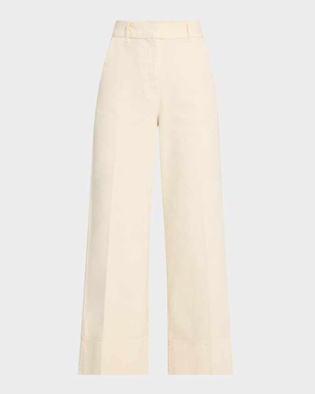 Reseda1 Cropped Wide-Leg Trousers